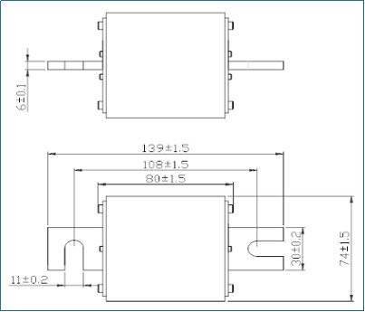 MEV-J-H60 fuse dimension